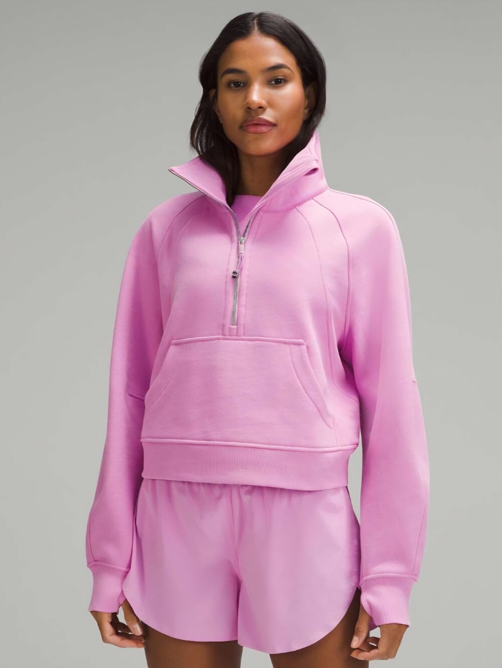Lululemon Scuba Oversized Funnel-Neck Half Zip - XS/S - Dahlia Mauve